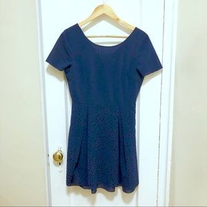 Navy Blue Cut out Star Dress by Something Else
